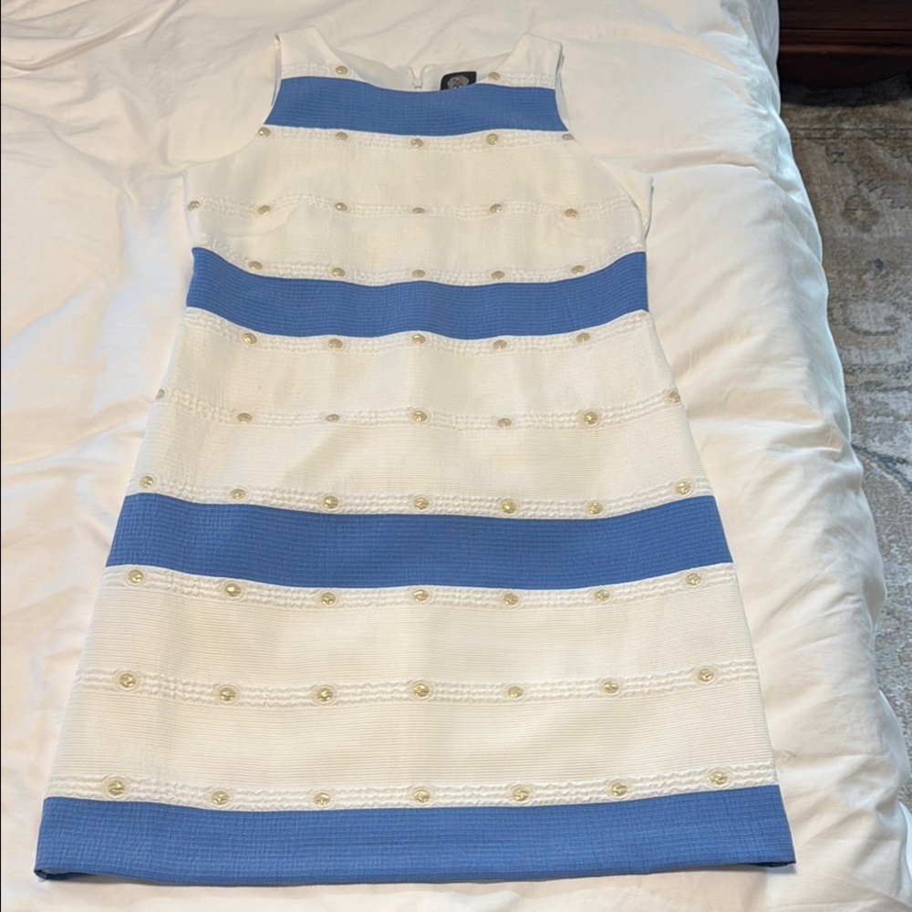 Vince Camino Blue Striped Dress